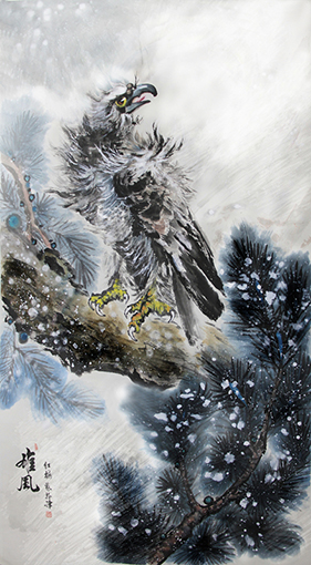 《雄风》97x179cm刘红梅2016年作