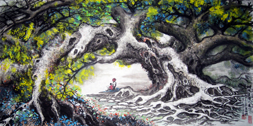 《古树连理人连心》