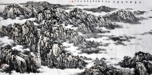 《大岳盛世舞春风》135x65cm 《大岳盛世舞春风》135x65cm