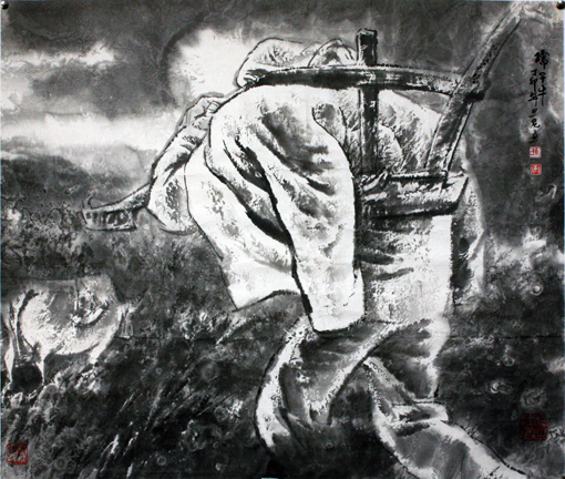 《孺子牛》65x65cm 《孺子牛》65x65cm