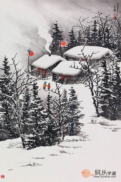 国内知名的雪景山水画家吴大恺,墨润雪境知禅意 国内知名的雪景山水画家吴大恺,墨润雪境知禅意