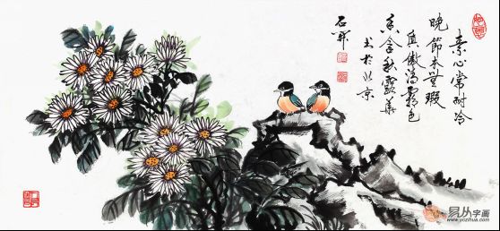 当代谁画梅兰竹菊画的好 鲁人石开作品收藏装饰两不误