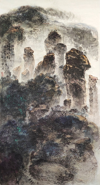 梁桂才作品《熔古铸今》规格:196cmx98cm.jpg