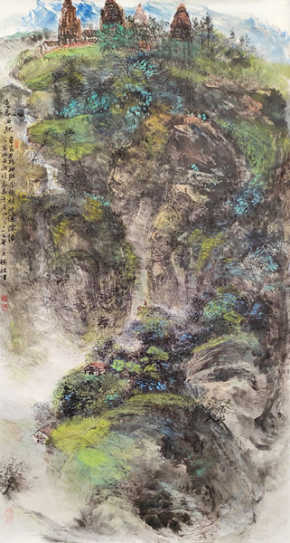 梁桂才作品《意象西欧》规格：196cmx98cm.jpg